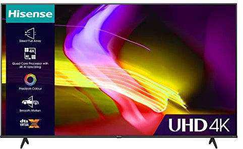 Hisense 65 Inch UHD VIDAA Smart TV 65E6KTUK - Dolby Vision, Pixel Tuning, Voice Remote, Share to TV, and Youtube, Freeview Play, Netflix and Disney (2023 Model), Operating System VIDAA
