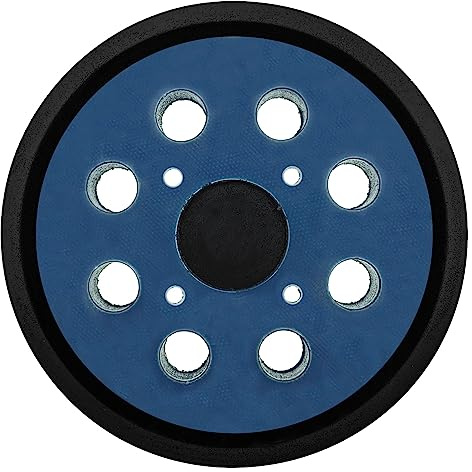SabreCut 1pc OSSCS005 125mm 8 Hole Medium Orbital Sander Backing Pad | Compatible with 4 Hole Mount 32.5mm Centre, medium hook and loop pad holds abrasives securely for consistent sanding