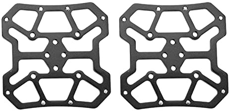 Haofy Klickpedal-Adapter für, 2 Stück Aluminiumlegierung Plattformadapter zum Umwandeln von Klickpedalen in Flatpedale für Mountainbike und Rennrad (Schwarz)