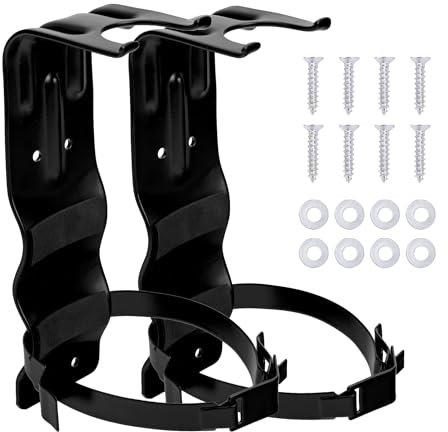 Paquete de 2 soportes para extintor de incendios, soporte de pared para extintor de incendios de 5 libras, soporte de metal resistente para extintor de incendios para el hogar, coche, RV, camión, mini