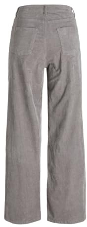 JACK&JONES JXGELLY Wide Cord HW Pant PNT SN, Grå flanell, 29W / 32L