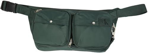 Calvin Klein Bolso Crossbody Hombre Packable Messenger Sling 2 en 1 Plegable, Verde (Green Palm), Talla Única