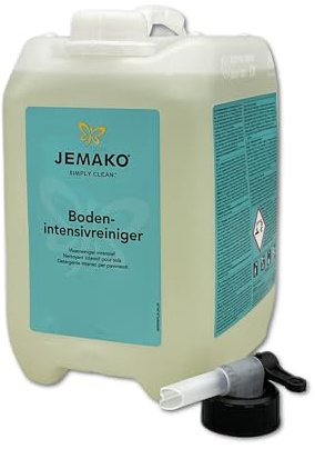 Jemako Bodenintensivreiniger 5 L – starker Grundreiniger für Fliesen, Stein & alkalibeständige Böden – entfernt Fett, Schmutz & Pflegefilme – Bodenreiniger für Haushalt, Gewerbe & Gastronomie