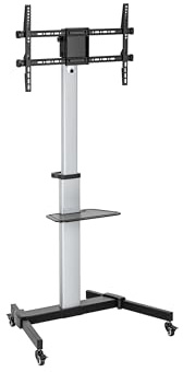 Equip 650630 Soporte de TV con Ruedas 37-86 VESA 600x400 50KG Máx Plata
