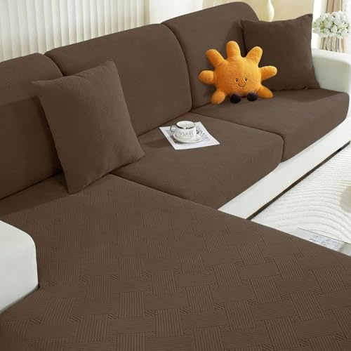 Ystyle Sofa Sitzkissenbezug Stretch, Sofa Sitzbezug, Elastischer Kissenbezüge, Sofa Sitzkissen Sofa Überzug Couch Überzug Schonbezug Sofabezug Sofaschoner (Braun, 2 Sitzer)