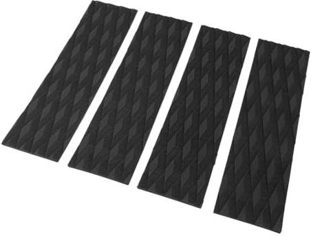 Drfeify 4-teiliges Surf-Deck-Traktionspad, Leichtes Eva-Surf-Front-Traktions-Anti-Rutsch-Pad für Skimboards, Kajak, Surfbrett, Longboard, Shortboard