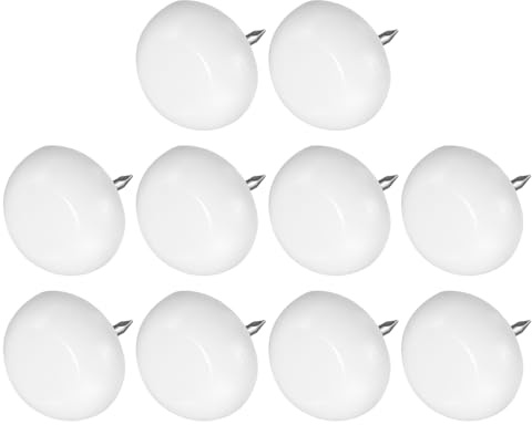 METALLIXITY Möbelfüße Nagel (15mm/0,59 Zoll) 70 Stück, Kunststoff-Rundrampenstuhlgleiter - für Stühle, Sofas, Möbelgleiter-Schutzpad, Weiß