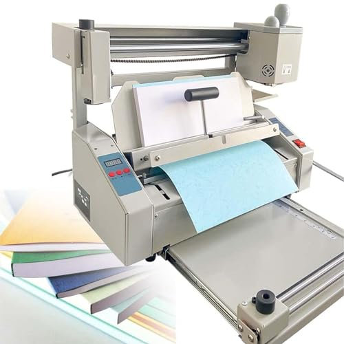 Drahtlose Desktop-Klebe-Buchbindemaschine, A4 Manueller Heißklebe-Buchbinder, Fräsrücken-Rauere Bindemaschine, 0,1–50mm Bindungsstärke, Für Papierbücher, Alben, Notizbücher