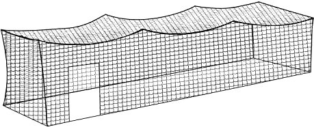Aoneky Polyester Baseball Batting Cage Netting - NET ONLY - Not Include Poles and Frame Kits - Pro Garage Softball Batting Cage Net (10x10x35ft(HxWxL), NET ONLY)