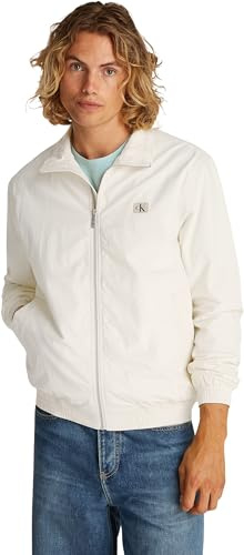 CK JEANS Herr CRISP BOMULL HARRINGTON JACKA J30J32733, Beige (Turtledove), M, Beige (sköldpadda), M