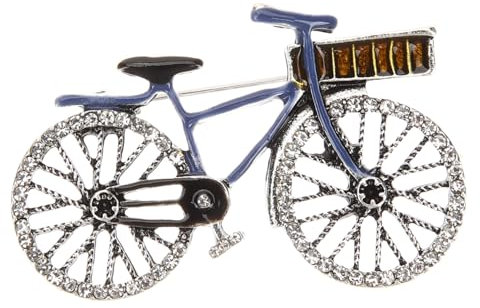 Yardenfun Vintage Fahrrad Brosche Aus Metalllegierung Strassbesetzte Anstecknadel Für Damen Elegante Kleidung Deko Langlebiges Leichtes Accessoire Für Geschenke An Fahrradliebhaber