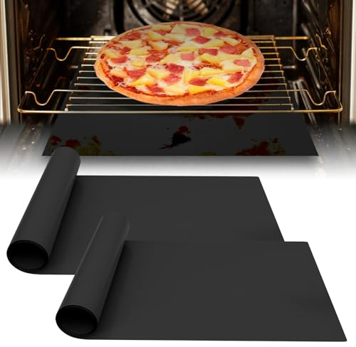 MAXTBEE Thickened 2 Pack Oven Liners for Bottom of Oven BPA and PFOA Free, Replacement for Aluminum Foil,Heavy Duty Non Stick Teflon Oven Mats for Electric, Gas, Toaster, Grills Etc.