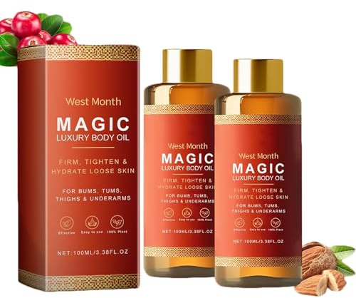 2PCS Magic-Olio per il corpo, con ingredienti naturali al 99%, Olio idratante per il corpo,Adatto per Pelle Secca, Anti Smagliature,olio nutriente