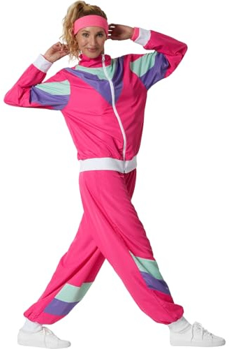 dressforfun Jogginganzug Damen Set, Trainingsanzug Damen, Sportanzug, Faschingskostüme, Kostüm, Karneval Kostüm, 80er Jahre, 90er, Kostüme für Erwachsene