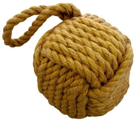 Hessian Rope Door Stop Heavy Weight Stopper Rope Ball Cube Brown Nautical Theme