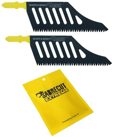 2 lame per seghetto alternativo SabreCut JSSC2074_2 con codolo a T HCS per legno taglio a filo DT2074 compatibili con Dewalt Bosch e molti altri