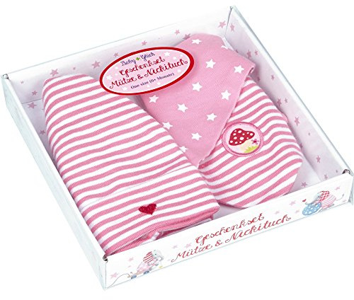 Spiegelburg 13974 Geschenkset Mütze + Nickituch BabyGlück, rosa (one size)