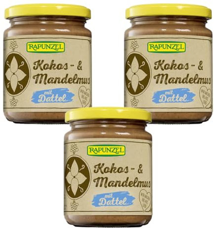 Rapunzel Kokos-& Mandelmus mit Dattel, 3er Pack (3 x 250 g)