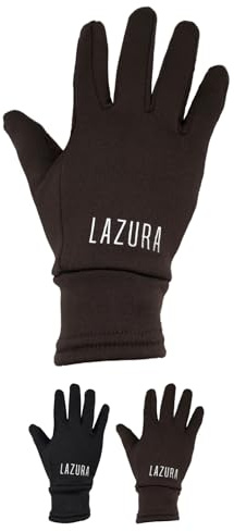 Lazura - Winter Reithandschuhe Calgary – Gr. XXS - XL | Weiche Winterhandschuhe zum Reiten – inkl. Zügelverstärkung – dünne warme Handschuhe – Unisex Reitbekleidung