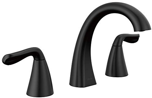 Delta Faucet 35840LF-BL Arvo Widespread Bathroom Basin Tap, Matte Black