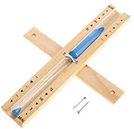 GUMEI Reloj de Arena de Madera para Sauna Montado en la Pared Reloj de Arena Giratorio de 15 Minutos Temporizador