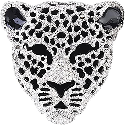 Broche de leopardo vintage con diamantes de imitación de leopardo para solapa, Metal
