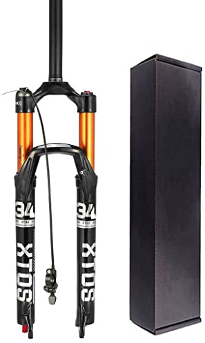 Forcella Anteriore per Mountain Bike 26 Pollici 27,5 Pollici 29 Pollici, Forche Blocco Manuale 1-1/8 Regolazione Rimbalzo Forcelle Aria MTB Asse 9x100mm Corsa 120mm ( Colore : C , Size : 27.5 inch )