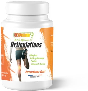 Complément Alimentaire Articulations Tendons Collagène Ovomet® 60 Gélules | Genoux-épaule-main, Collagène , Acide Hyaluronique, Vit C Bio -Mobilité Souplesse, Protège les Cartilages, Fabriqué en France