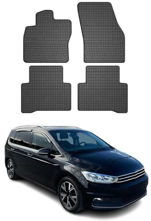 OMAC Fußmatten für VW Touran 2015-2026 Gummi 4tlg Schwarz | Automatten, Gummimatten, Allwetter, Antirutsch, fahrzeugspezifisches Produkt, wasserdicht