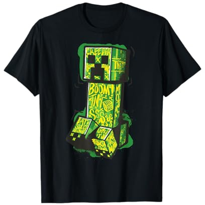 Minecraft Creeper Street Graffiti Fill T-Shirt