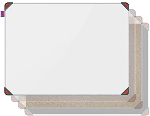 memobe Tableau blanc magnétique Premium IDEA EDGE – Tableau memo design & durable pour création d'un espace de réflexion personnalisé – Tableau aimanté combinable – 45 x 60 cm, blanc