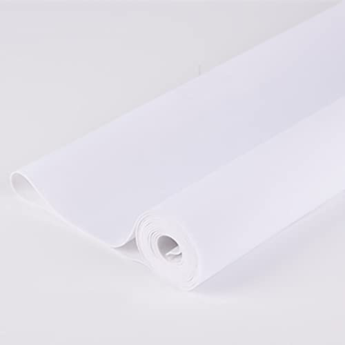 TAAL Selbstklebend Samtstoff Beflockter Stoff 100cmx148cm Für Schubladeneinlagen Schmuckkästchen-Filzeinlage Solide Farbe Filz-Tapete DIY Filzstoff Nähen Kunsthandwerk(Color:5 White)