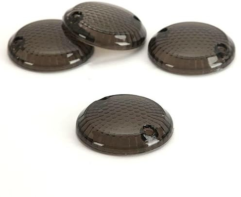 KIESEY 4 Stück Motorrad-Blinker-Anzeigelinsen vorne/hinten, passend for Suzuki Intruder Volusia VS 750 800 1400 1500 86–03 (Color : 4X Smoke lens)