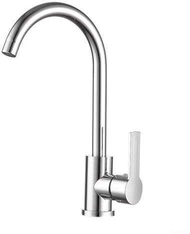 Single Lever Kitchen Sink Mixer Tap, Modern Basin Taps Bathroom Faucet Polished Chrome Plated Swivel Basin Sink 360º Swivel Spout Monobloc Mixer