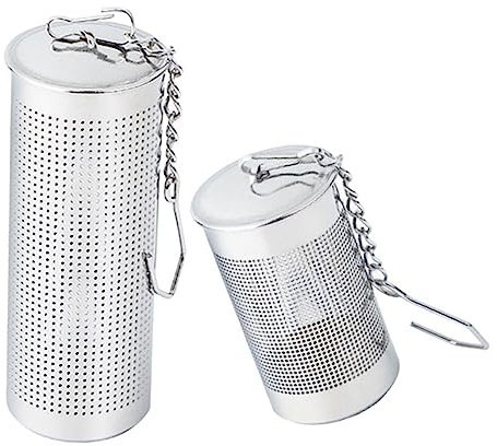 Garneck Stainless Steel Tea Infusers 2Pcs Loose Leaf Tea Strainers Filters for Home and Office Brewing
