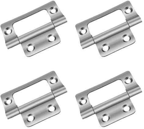 PMTFUMY Flush Hinge 2 Pairs of Door Hinges 5.1 * 2.5cm with Screws, Mechanism for Connecting Door Leaf and Door Frame, Suitable for Doors, Drawers, Boxes