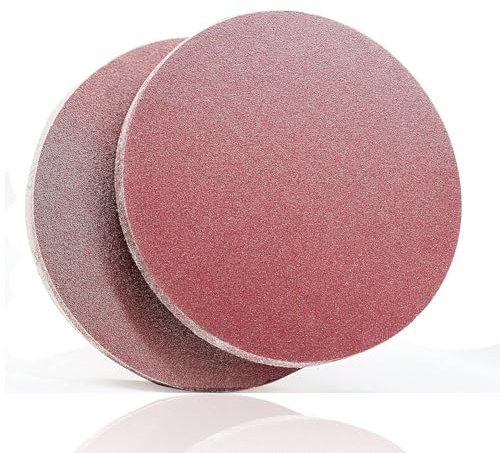 EETools 20 pieces 300mm Plain (No Holes) Aluminum Oxide Sanding Disc, Hook and Loop Fastnering in P120 Grit