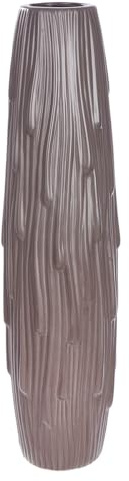 Casablanca Vase Tropfen Keramik grau matt Höhe 78 cm Durchmesser 20 cm Dekoration Wohnaccessoire Blumenvase Design