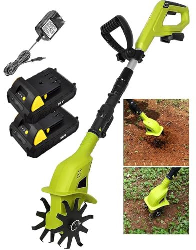 Motocultor Cultivador Motoazada A BateríA,Motoazada Rotavator Plegable,Cultivadora De JardíN De 20 V,Profundidad De Labranza 25cm,Ancho De Arado 10cm,Para El Aflojamiento De La Tierra Y La Prep ﻿