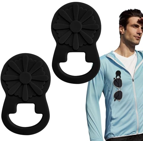 Jlobnyiun Magnetischer Brillenhalter, Brillenclip für Kleidung, alternatives Werkzeug aus Silikon für Brillen Herren Damen T-Shirt Kleider