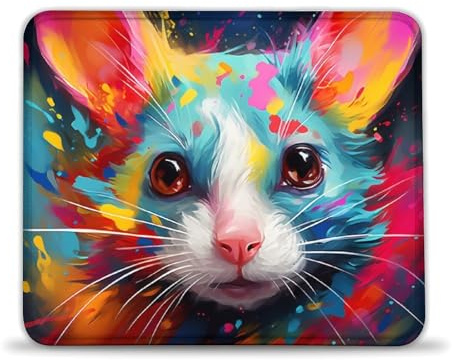 Tapis de Souris(20x24cm) pour Gamer, imperméable, avec Base en Caoutchouc antidérapante, Compatible avec Les Souris Laser et optiques.