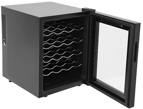 YyanLAK Weinkühlschrank, 50.2x40x53cm Weinschrank mit Glastür, Getränkekühlschrank, Mini-Kühlschrank mit Gehärteter Glastür, für die Lagerung von Champagner, Halbsüßem Wein, Halbtrockenem Wein