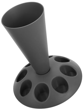 VICASKY Detachable Piping Bag Holder Stand with Slots for Nozzles Baking Accessories for Decorating Cakes Easy Clean Pastry Bag Stand for Professional and Amateur Bakers Gray