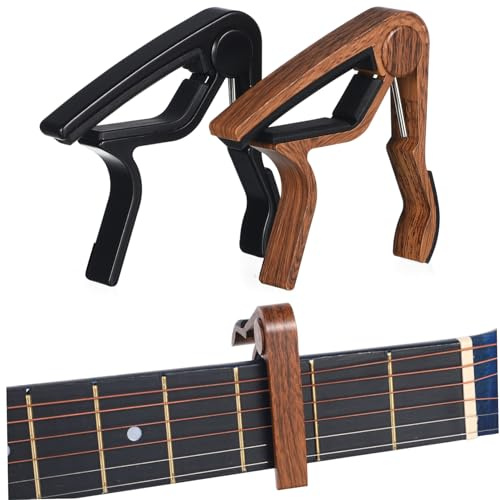 BESPORTBLE 2 Stück Kapodaster Holz Gitarre Präzise Druckverteilung Ergonomisch Schnelle Montage Gitarren kapodaster für Akustik Ukulele