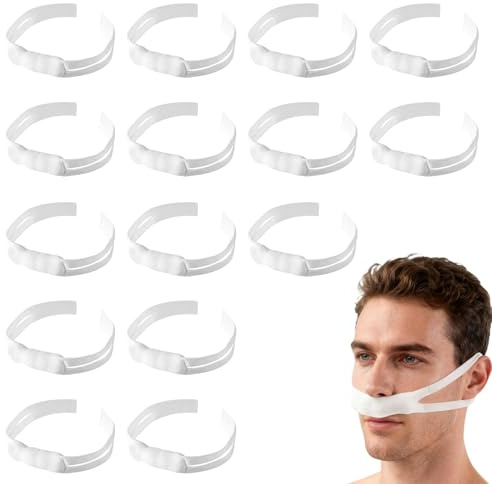 Lot de 14 bandages nasaux avec boucles d'oreilles - Support de nez - Bandage élastique pour la chirurgie nasale