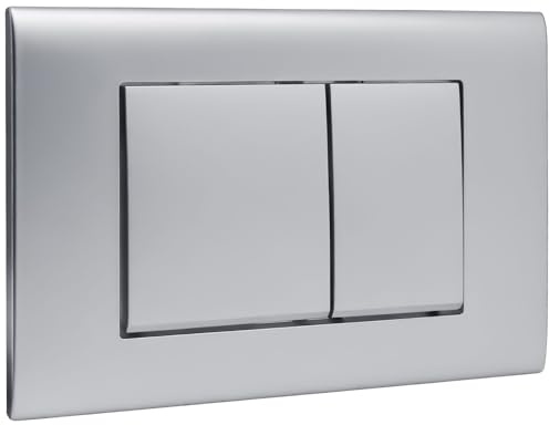 Generisch WC Drückerplatte Betätigungsplatte Spülkasten Ersatzteile,Kompatibel Mit Geberit Sigma01 20,30 UP300 & 320,Doppelspülung,115770115 (Silbergrau)