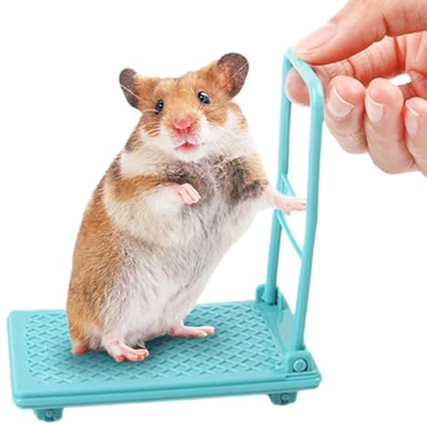 Giocattoli per criceti – Carrello interattivo con ruote, forniture per criceti, per roditori, piccoli animali, bambini, gabbie per la casa, oggetti di scena fotografici