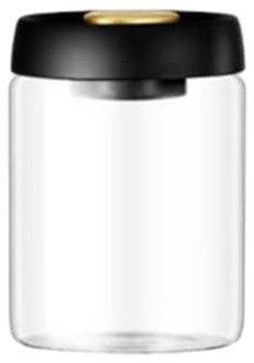 LIXSAZSE Tarro sellado al vacío, contenedor de almacenamiento hermético para granos de café, almacenamiento en seco, cocina, alimentos, granos, dulces, tarro para fresco, 900ml
