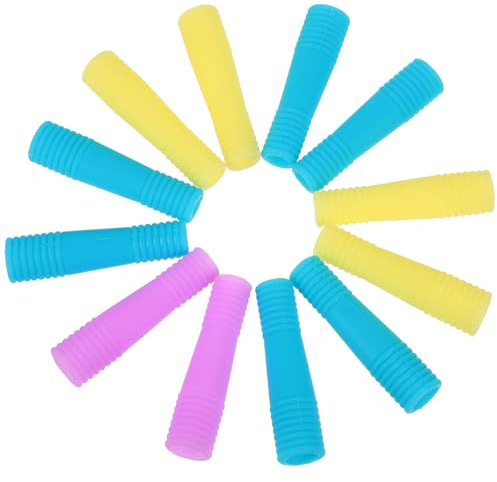 DRESSOOS 6paia Manicotti Silicone per Manici Forbici Cuticole Antiscivolo Protezione Comfort Uso Manicure Pedicure Colore Casuale