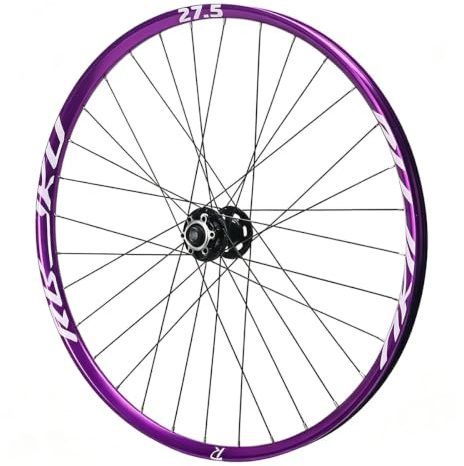 26/27,5/29 Tum Mountainbike Fram- Och Bakhjul Genomgående Axel MTB Cykelhjul 110×15mm/148×12mm Aluminiumlegering Fälg Skivbroms 32H Stöd 7-12-växlad Kassett(Schwarz,27.5-Front)